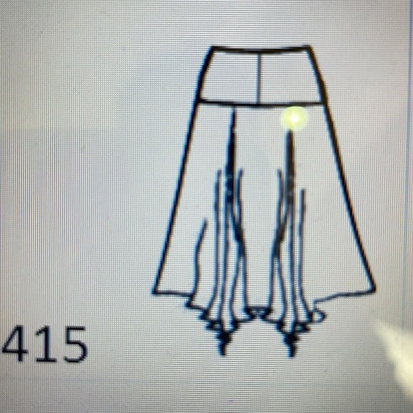 EVA VARRO , DOUBLE WAISTBAND , BOOT LENGTH, HANDKERCHIEF BOTTOM SKIRT- AURELIA - Picture 2 of 3